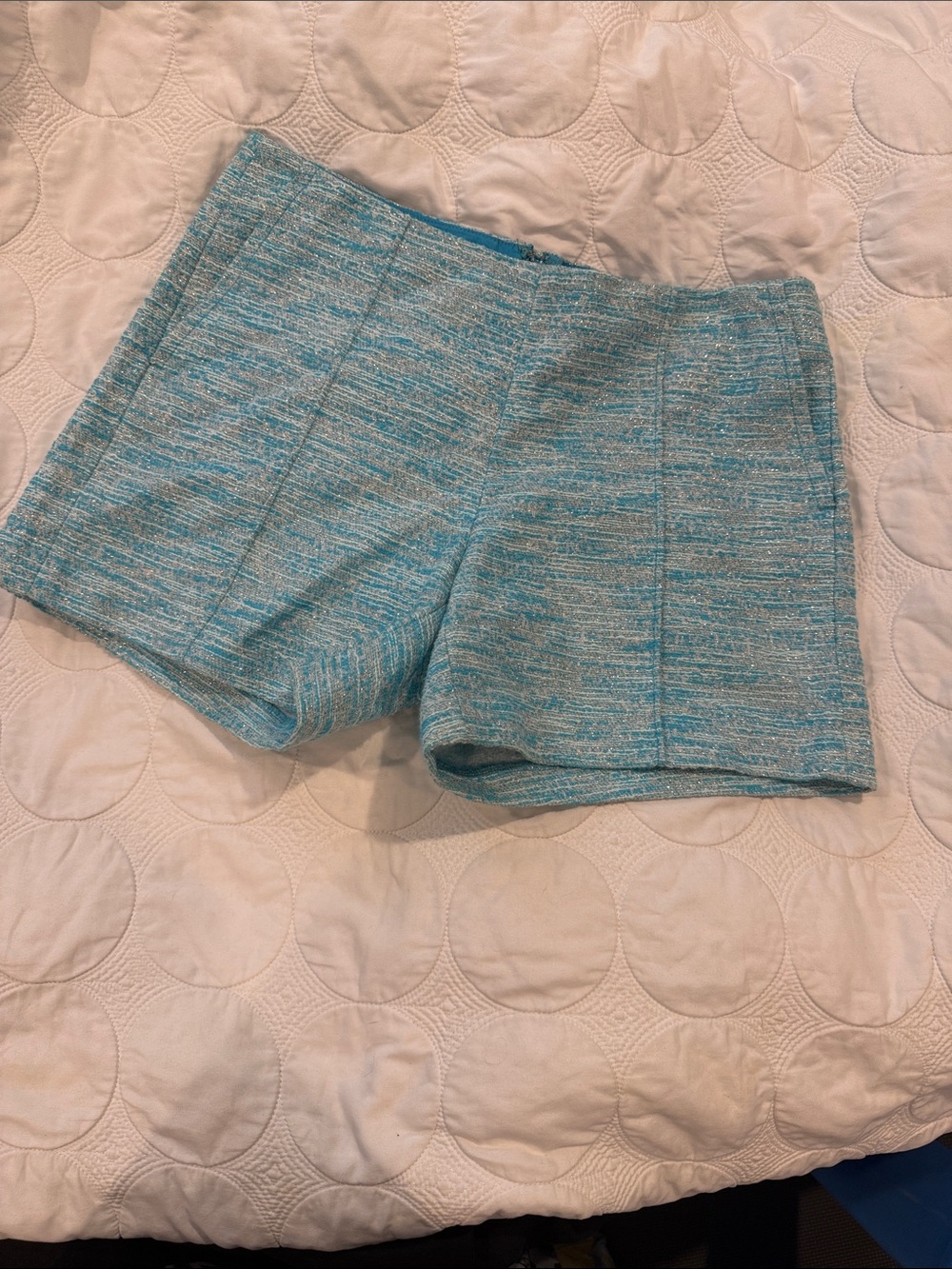 Lilly Pulitzer Ivanna Pintuck almalfi blue resort Boucle High-Waist Shorts